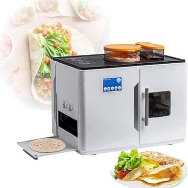 ZYLDDS Fully Automatic Roti Maker, Electric Chapati Tortilla Pancake Flatbreads Pita Making Machine, Rotis Naan Maker, One Key to Make 20 Pcs/One Time, for Chapati, Corncakes, Flour Tortilla