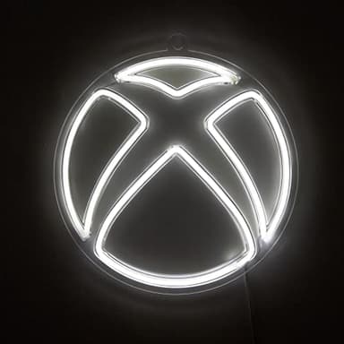 Xbox Logo USB-Powered LED White Neon Wall Light Sign | Ready to Hang Wall Decor Artwork | 10 Inches Tall