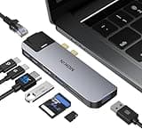 USB C Multiport Adapter Hub Mac Dongle for MacBook Pro/Air with 4K HDMI Port, Gigabit ethernet, 2 USB, TF/SD Card Reader, USB-C 100W PD and Thunderbolt 3