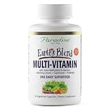 Paradise Herbs Earth's Blend Women's One Daily Multivitamin with Iron, 48 Organic Superfoods, Probiotics, Antioxidants, Vitamins A, B12, C, D, K2, Daily Superfood, 30 Capsules