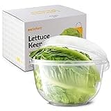 Tafura Lettuce Keeper for Fridge, Lettuce Crisper, Vegetable Saver with Cover, Lettuce Storage Container with Lid, Crisp and Fresh Greensaver, Salad Saver Box.