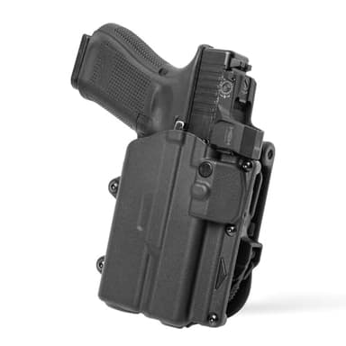 Alien Gear Rapid Force Level 2 OWB Holster – Locking Belt Slide – Compatible with Sig Sauer P365 Fuse, P365 XMacro, P365 XMacro Comp – Matte Black – Right Hand – Compact Light – Optic Compatible