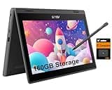ASUS Chromebook Flip CR1 2-in-1 Laptop (11.6" Touchscreen, Intel Celeron N5100, 4GB RAM, 160GB Storage) Ruggedized & Water Resistant for Student & Home, 8MP Webcam, Wi-Fi 6, Stylus Pen, Chrome OS