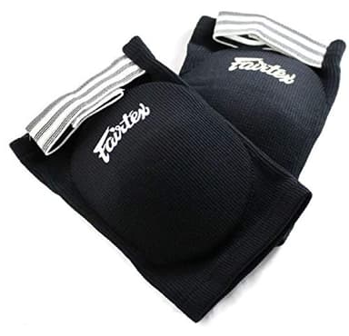 Fairtex Elastic Elbow Pads EBE1 Muay Thai Kick Boxing Protect Soft Fabric (Black)
