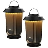 Olafus Outdoor Bluetooth Speakers 2 Packs, 40W True Wireless Stereo Patio Speaker Dual Pairing Lantern Speaker, 20 Warm White LED, Rich Bass for Garden Yard Camping