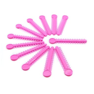1040 O-Rings - Orthodontic Elastomeric Ligature Ties for Braces. Elastic O-Ring Rubber Bands for Orthodontic Brackets. (Pink)