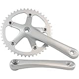 WEERAS Urban Folding Bicycle Crankset Single Tooth Disc 44T 130BCD 170mm Crank Set is Suitable for Most Single Speed Bicycles