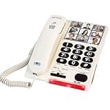 Serene Innovations Amplified Big Button Landline Phone for Seniors with Dementia - 26dB Home Phone with Photo Buttons - Hearing Impaired Telephone