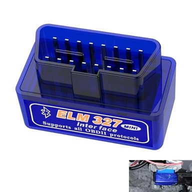 yorpyep OBD2 Scanner, ELM327 V2.1 Bluetooth Diagnostic Tool, Universal Car Code Reader for Android iOS, Real-time Vehicle Data Monitor (Blue)