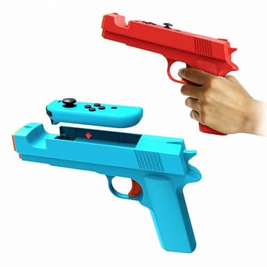 GAMSURFING Shooting Game Gun for Switch/Switch OLED Controller[2 Pack],Game Gun Hand Grip Motion Controller Shooting Games,for Nintendo Switch Shooter Hunting Games（No Motion Sensor）