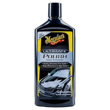 Meguiar's Ultimate Polish – High-Gloss Polish for a Show Car Shine – Permanently Removes Light Swirls to Produce a Deep, Wet Reflection with a High Gloss Shine - Easy to Use, 16 Oz