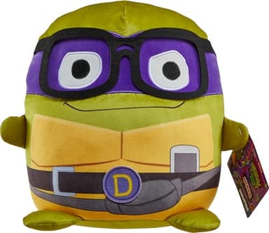 Mattel Teenage Mutant Ninja Turtles: Mutant Mayhem Cuutopia Plush Toy, 10-Inch Donatello Kawaii-Style Soft Figure, Orange Masked Mikey Collectible