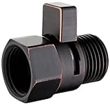 BRIGHT SHOWERS Water Flow Control Valve, Brass Shower Head Water Valve with Handle Lever, Flow Regulator Water-Saver Volume, Oil-Rubbed Bronze