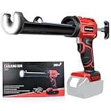 Caulking Gun for Makita 18V/20V Battery,Electric Caulk Gun Drip-free with LED Light,4 Adjustable Speeds,10oz/300ml Cordless Caulking Gun for Filling,Sealing,Immediately break glue function(Tool Only)