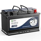 EBL Platinum AGM Battery BCI Group 94R - 12v 80ah H7 Size 94R Automotive Battery, 140RC, 850CCA