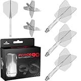 Mission Darts Force 90 | Integrated Precision Moulded Dart Flight And Shaft System, Pack of 3 Professional Highly Durable Combined Dart Flights And Stems | Standard No.6