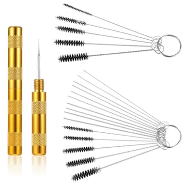 Airbrush Cleaning Kit,Airbrush Cleaner for Spray Paint,Multi-Purpose Straw Cleaner Brushes Sets,Airbrush Accessories with 10 Cleaning Needles,10 Cleaning Brushes and 2 Sharp Pick Needle