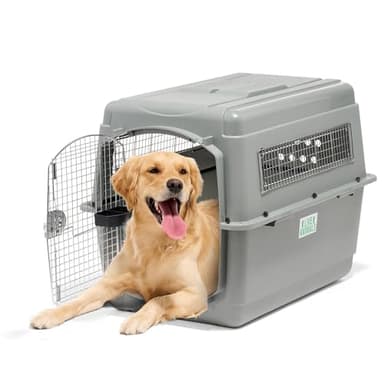 Petmate Sky Kennel - For Air and Travel, Airline Compliant Dog Crate for Pets up 70-90 lbs, Heavy Duty Dog Kennel, Made in the USA- 40 Inches