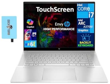 HP Envy 16.0" Touchscreen Laptop (Intel i7-13700H, 16GB DDR5, 512GB PCIe SSD, Intel ARC A370M, Backlit KB, 2 Thunderbolt 4, Win 11 Pro) with DKZ USB Port Expander
