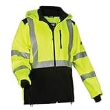 Ergodyne Unisex Hi-Vis Softshell Water-Resistant Jacket, Lime, Medium US