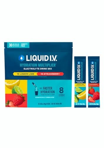 Liquid I.V. Hydration Multiplier Electrolyte Drink Mix, Variety, 0.56 Oz, 30 Ct
