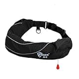Eyson Inflatable Life Jacket Life Vest Life Ring Belt Pack Waist Bag Manual (600 Black)