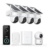 AOSU Home Security System DIY Kit, SolarCam D1 Classic 4 Kit + 5MP Doorbell Camera Wireless + 2K Indoor Camera.