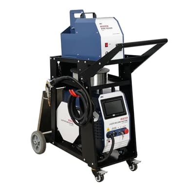 US Stock Laser Welding Machine 1200 W(0.874mW) Air Cooled Laser Welder with Auto Wire Feeder for Metal,Stainless Steel, Aluminum Class 2 Air-Cooled Laser Welding Machine with Portable Welding Cart