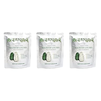 Soursop (Guanabana) Fruit 100% Natural And Real - No Added Sugar, No Preservatives - 8,82 Oz (Soursop Pack of 3)