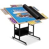 Becko US 2000 Piece Tilting & Rotating Jigsaw Puzzle Table with 8 Drawers & Cover, Foldable Jigsaw Puzzle Board with 5 Tilt Angles & Height Adjustment, Puzzle Storage, for 2000 Pieces Jigsaw Puzzles