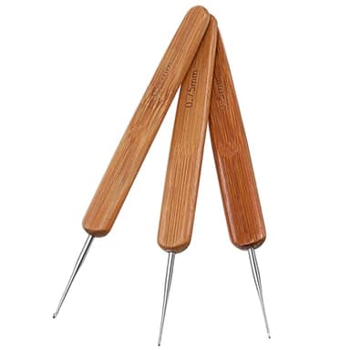 3 PCS Dreadlock Crochet Hooks for Hair 0.75mm 0.5mm 1mm Needle Tip Needle Tool for Braid Craft Weaving Crochet Hooks Tool for Hair