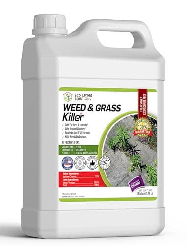 ECO GARDEN PRO - Organic Vinegar Weed Killer | Kid Safe Pet Safe | Clover Killer For Lawns | Moss Killer | Green Grass & Poison Ivy Killer | Spray Ready Glyphosate FREE Herbicide (1 Case of 4 Gallons)