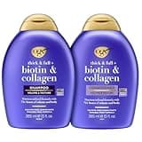 OGX Thick & Full + Biotin & Collagen Shampoo & Conditioner Set, (packaging may vary), Purple, 13 Fl Oz (Pack of 2)