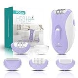 VOGOE Epilator for Women-Cordless Epilators Hair Removal for Women, 4-in-1 Electric Razor Hair Remover, 2 Speeds & 21 Tweezers for Face Legs Arms Armpit Bikini, Purple HR310
