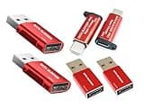 BUISAMG Data Blocker, USB A & USB C Data Blocker for iphone15 16 and Any USB C Mobile Phone Charge, Protect Against Juice Jacking, Refuse Hacking, Data Blocker Only Safe Charging. (6-Pack)