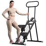 CONREDA Vertical Climber Exercise Machine for Home Gym-Folding Cardio Vertical Climber Machine,3-Level Height Adjustable Stair Stepper Total Body Exercise Vertical Climber Machine (Black-Gray)