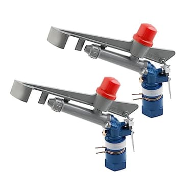 1.0" Agriculture Farm Irrigation Sprinkler Lawn Sprinkler Irrigation Spray Gun Large-Area Watering Spray 360° Rotary Farm Lawn Garden Irrigation, Pack of 2