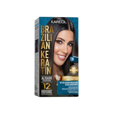 Kareol Extra Hydrating Brazilian Straightening Kit - Formaldehyde Free - With Hyaluronic Acid, Argan Oil, Keratin - Keratin Hair Treatment, Keratina Para Alisar El Pelo, Alisado Brasileño Keratina