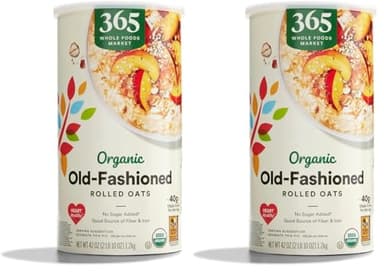 365 by Whole Foods Market, Organic Old-Fashioned Rolled Oats, 42 Ounce (Pack of 2)