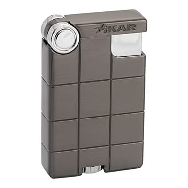 Xikar EX Single Jet Flame Lighter, Windproof, Durable Body, Easy Fuel Adjustment Wheel, Stylish Design, Protective Cap, Gunmetal
