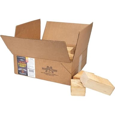 MARSHALLTOWN Arkansas Championship Hickory Chunks, 10 Pound Box of Genuine American Hickory Smoker Chunks, HCKCHNK10