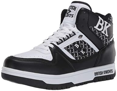 British Knights Men's Kings SL Classic Hi Top Fashion Sneaker, Black/White, 11 M US