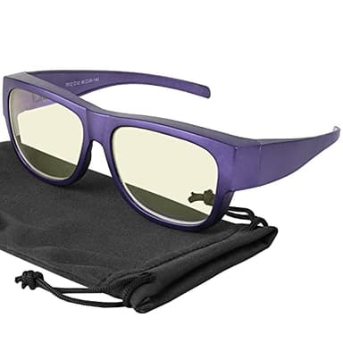Yogo Vision Fit Over Blue Light Blocking Glasses and Computer Eyewear Wear Over Your Eyeglasses and Readers