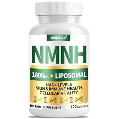 NMNH Supplement 1000mg - Nicotinamide Mononucleotide Alternative, Boost NAD+ with Liposomal Resveratrol & Nicotinamide Riboside NR, for Healthy Cellular, Aging, Energy, 120 Vegan Non-GMO Capsules