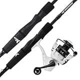 KastKing Crixus Fishing Rod and Reel Combo, Spinning, 7ft, Med Heavy, 2pcs, 3000 Reel