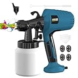 Paint Sprayer gun1000W hvlp High Power Electric Paint Sprayer for House Painting for Furniture for cabinets Easy Clean Handheld Paint Sprayer Latex homeright Indoor Paint Sprayer for Walls Fence,Blue