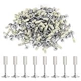 EXCECAR Nails for Manual Steel Nail Gun, 200 pcs Round Nails Wall Fastening Tool, for Concrete Ceiling Cable Ducts Fixed Slotting Device Repair Tool Home DIY Nail Gun Accessories