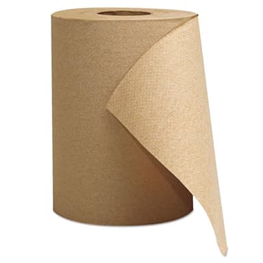 GEN 1804 Hardwound Roll Towels 1-Ply Brown 8-Inch x 300 ft 12 Rolls/Carton