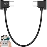 APAPATEK USB-C to USB-C Data Cable for DJI Drone RC-N1/N2/N3 Controller, Link for iPhone 16 15 iPad Pro Samsung S25 S24, for DJI Mavic 3 Series, Neo, Mini 4 3 Pro 2 SE, Air 3S 3 2S 2 (1ft/30cm)
