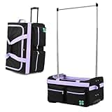ZIKEBTUY Dance Bag With Garment Rack, 27" Dance Garment Bags for Dancers Girls Competition, Collapsible Rolling Dance Garment Bag with Wheels for Travel, Duffle Bag Luggage for Women and Men